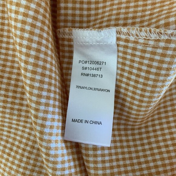 Anthropologie Doe And Rae Top Small Yellow Blouse Boho Chic Romantic Summer - Picture 5 of 5